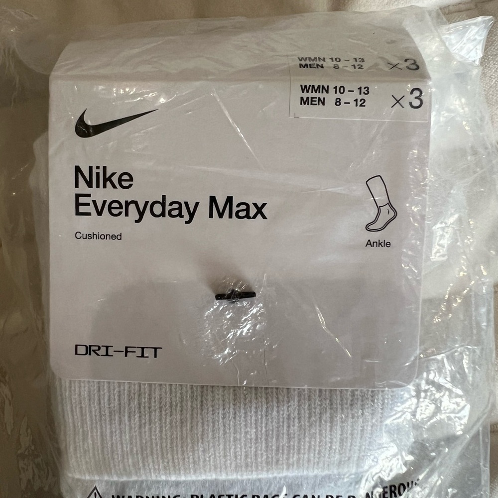 Nike Everyday Max Cushioned Ankle Socks - Classic White